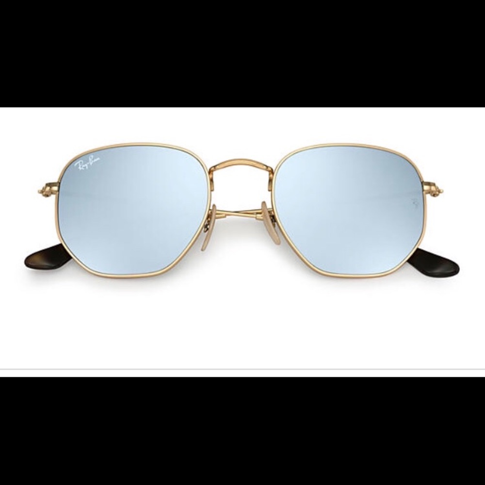 BRAND NEW RAYBAN HEXAGON SILVER/GOLD